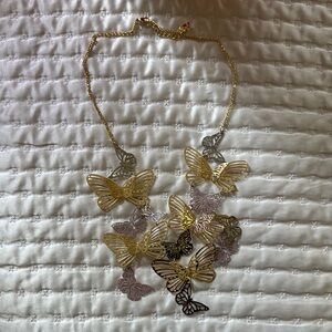 Accessorize Gold and purple Nature-Inspired Necklace